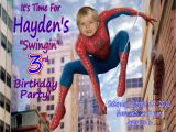 Personalized Spiderman Birthday Invitations Spiderman Personalized Photo Birthday Invitation 2012 1