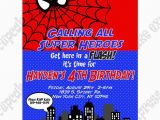 Personalized Spiderman Birthday Invitations Spiderman Printable Birthday Party Invitation Diy