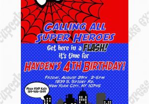Personalized Spiderman Birthday Invitations Spiderman Printable Birthday Party Invitation Diy