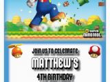 Personalized Super Mario Birthday Invitations Mario Birthday Party Invites Setof10 Super Mario Bros