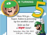 Personalized Super Mario Birthday Invitations Super Mario Birthday Party Super Mario Birthday Luigi