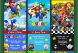 Personalized Super Mario Birthday Invitations Super Mario Brothers Birthday Invitation Tickets Mario