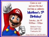 Personalized Super Mario Birthday Invitations Super Mario Brothers Personalized Birthday Invitations