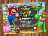 Personalized Super Mario Birthday Invitations Super Mario Invitation Super Mario Printable Invitation