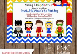 Personalized Superhero Birthday Invitations Custom Printed Superhero Birthday Invitations 1 00 Each with