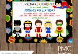 Personalized Superhero Birthday Invitations Custom Printed Superhero Birthday Invitations 1 00 Each with