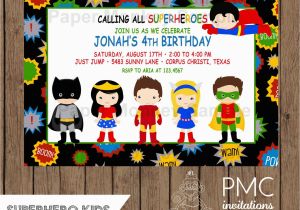 Personalized Superhero Birthday Invitations Custom Printed Superhero Birthday Invitations 1 00 Each with