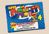 Personalized Superhero Birthday Invitations Personalized Superhero Birthday Invitation Photo Optional