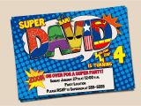 Personalized Superhero Birthday Invitations Personalized Superhero Birthday Invitation Photo Optional