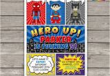 Personalized Superhero Birthday Invitations Superhero Birthday Invitation Personalized Digital