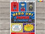 Personalized Superhero Birthday Invitations Superhero Birthday Invitation Personalized Digital