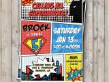 Personalized Superhero Birthday Invitations Superhero Birthday Invitation Personalized for Your Party