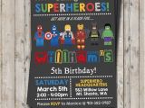 Personalized Superhero Birthday Invitations Superhero Birthday Invitation Personalized for Your Party