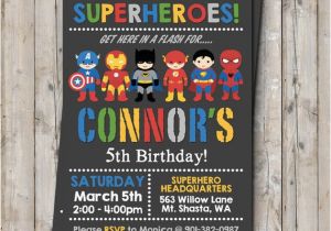 Personalized Superhero Birthday Invitations Superhero Birthday Invitation Personalized for Your Party