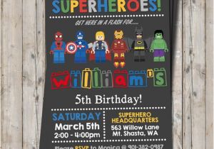 Personalized Superhero Birthday Invitations Superhero Birthday Invitation Personalized for Your Party