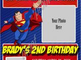 Personalized Superman Birthday Invitations Personalized Photo Invitations Cmartistry Superman