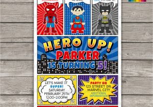 Personalized Superman Birthday Invitations Superhero Birthday Invitation Personalized Digital