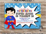 Personalized Superman Birthday Invitations Superman Birthday Invitation Personalized Superman Invite