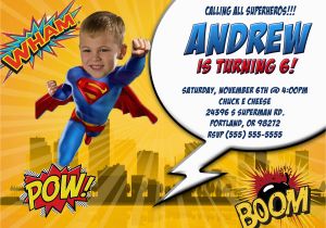 Personalized Superman Birthday Invitations Superman Birthday Invitations Kustom Kreations