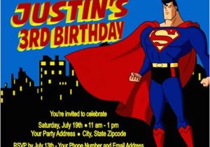 Personalized Superman Birthday Invitations Superman Birthday Party Invitations Personalized Custom