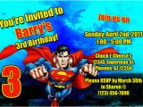 Personalized Superman Birthday Invitations Superman Invitations General Prints