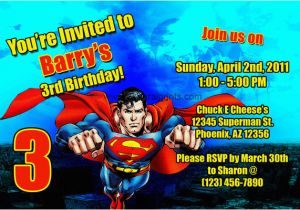 Personalized Superman Birthday Invitations Superman Invitations General Prints