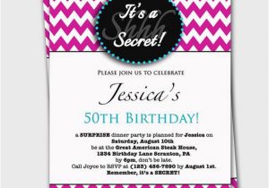 Personalized Surprise Birthday Invitations 50th Birthday Invitation Surprise Dinner Party by