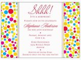 Personalized Surprise Birthday Invitations Colorful Dots Red Surprise Birthday Invitations Paperstyle