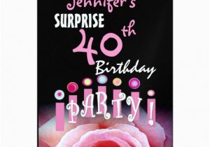 Personalized Surprise Birthday Invitations Custom 40th Surprise Birthday Party Invitation 5 Quot X 7
