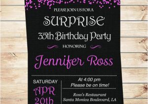 Personalized Surprise Birthday Invitations Hot Pink Confetti Surprise 30th Birthday Invitations