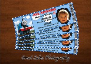 Personalized Thomas the Train Birthday Invitations Personalized Thomas the Train Birthday Ticket Invitation