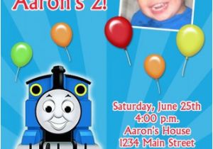 Personalized Thomas the Train Birthday Invitations Thomas the Train Custom Photo Birthday Invitation