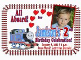 Personalized Thomas the Train Birthday Invitations Thomas the Train Personalized Photo Birthday Invitations