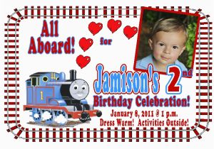 Personalized Thomas the Train Birthday Invitations Thomas the Train Personalized Photo Birthday Invitations