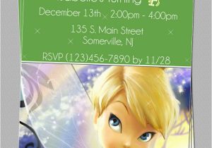 Personalized Tinkerbell Birthday Invitations Custom Tinkerbell Fairies Birthday Party Invitations Diy