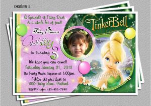 Personalized Tinkerbell Birthday Invitations Personalized Tinkerbell Birthday Party Invitations Diy