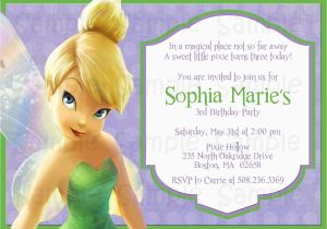 Personalized Tinkerbell Birthday Invitations Printable Tinkerbell Birthday or Baby Shower Invitation