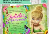 Personalized Tinkerbell Birthday Invitations Tinkerbell Invitation Custom Tinkerbell Fairy Birthday