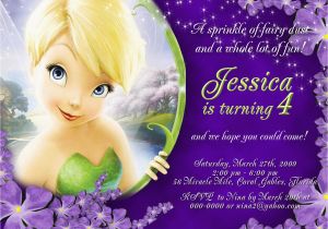 Personalized Tinkerbell Birthday Invitations Tinkerbell Personalized Birthday Invitations by