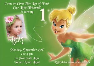 Personalized Tinkerbell Birthday Invitations Tinkerbell Printable Invitation Personalized Tinkerbell