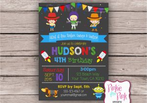 Personalized toy Story Birthday Invitations Personalized toy Story Birthday Party Invitation Digital