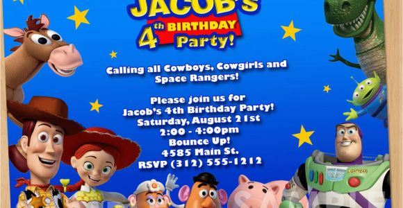 Personalized toy Story Birthday Invitations toy Story Invitation toy Story Invite Custom Personalized