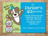 Pet Birthday Invitations Pet Party Humane society Invitation Animal Party Cat and