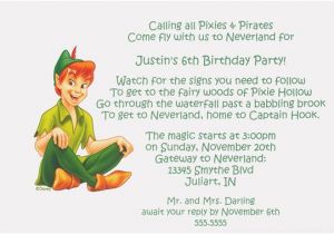 Peter Pan Birthday Invitations Free Peter Pan Birthday Party Invitations Downloadable