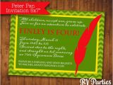 Peter Pan Birthday Invitations Items Similar to Peter Pan Birthday Invitation On Etsy