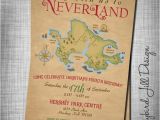 Peter Pan Birthday Invitations Neverland Birthday Invitation Peter Pan Party Treasure Map