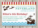 Peter Pan Birthday Invitations Peter Pan Birthday Invitation Neverland Party Printable