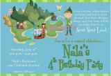 Peter Pan Birthday Party Invitations Peter Pan Birthday Party Invitation Ideas Bagvania Free