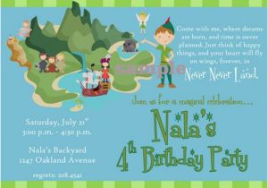 Peter Pan Birthday Party Invitations Peter Pan Birthday Party Invitation Ideas Bagvania Free