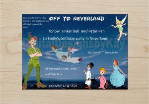 Peter Pan Birthday Party Invitations Peter Pan Invitation Peter Pan Birthday by Digitaldesignsbykay